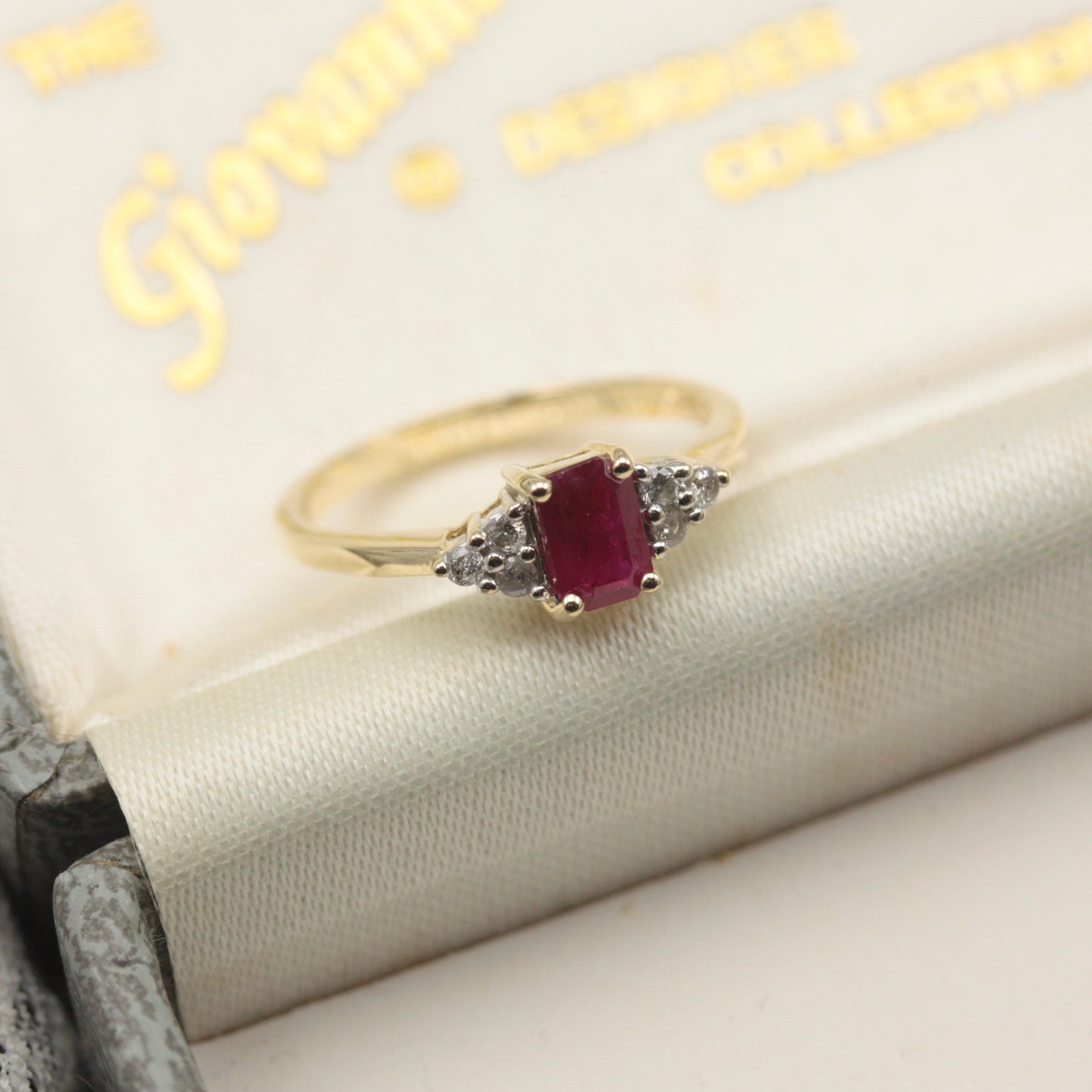 Pre-owned 9ct Gold Ruby and Diamond Ring