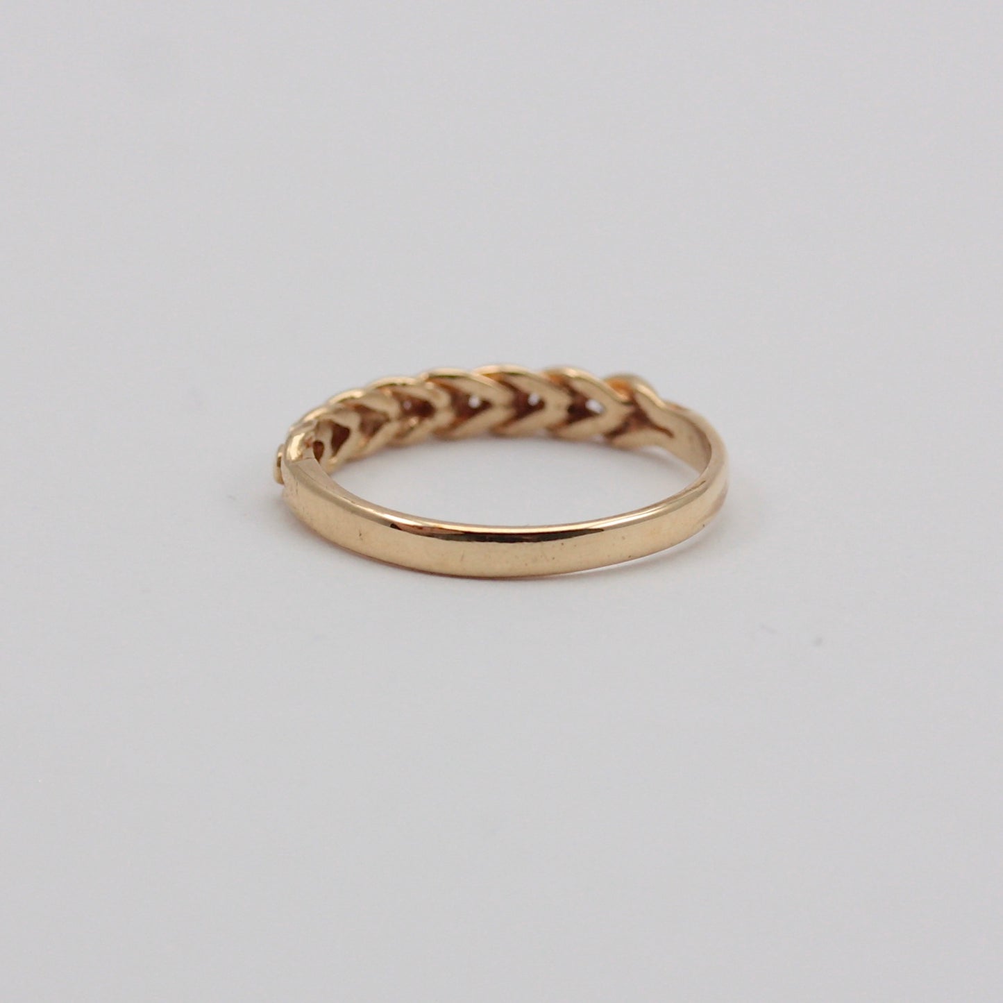 Vintage 9ct Gold Single Row Keeper Ring, 1983