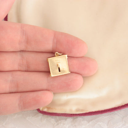 Rare Vintage 9ct Gold Moving Can Can Dancers Charm, GJLD, 1957