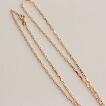 Pre-owned 9ct Gold Paper Link Chain Necklace, 20 inches, Unoaerre
