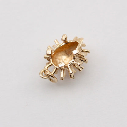 Tiny Vintage 9ct Gold Hedgehog Charm, 1970s