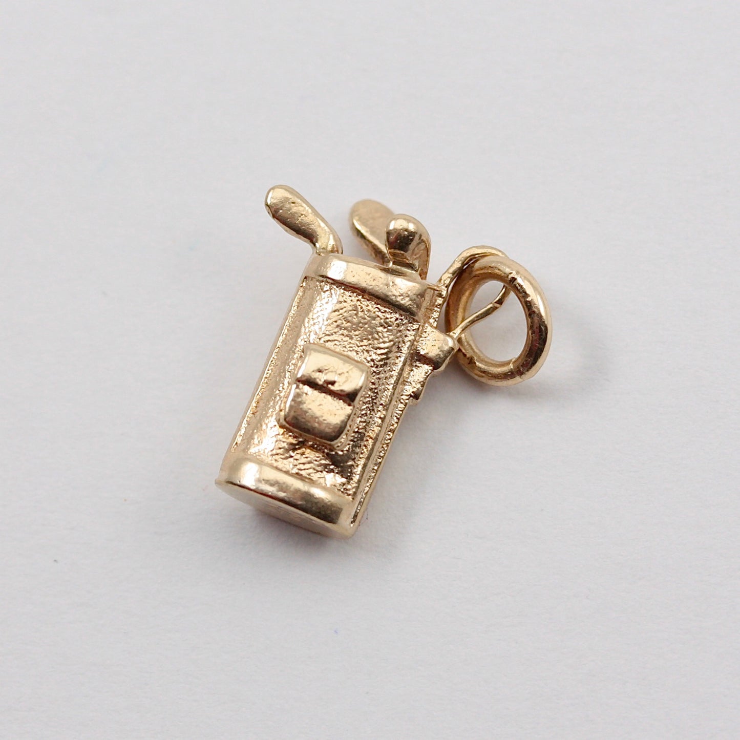 Vintage 9ct Gold Golf Club Set Charm, 1967