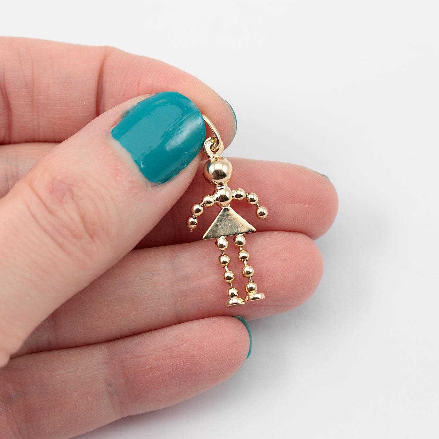 Vintage 9ct Gold Ball Chain Girl, 1990, Unoaerre