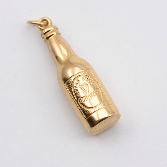 Vintage 9ct Gold Bottle of Guinness Charm, 1974