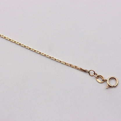 Vintage 9ct Gold Diamond Cut Rectangle Link Bracelet, 7.25 inches, 1983