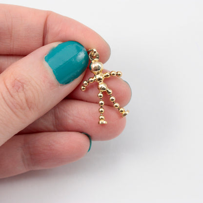 Vintage 9ct Gold Ball Chain Boy Charm, Unaoerre