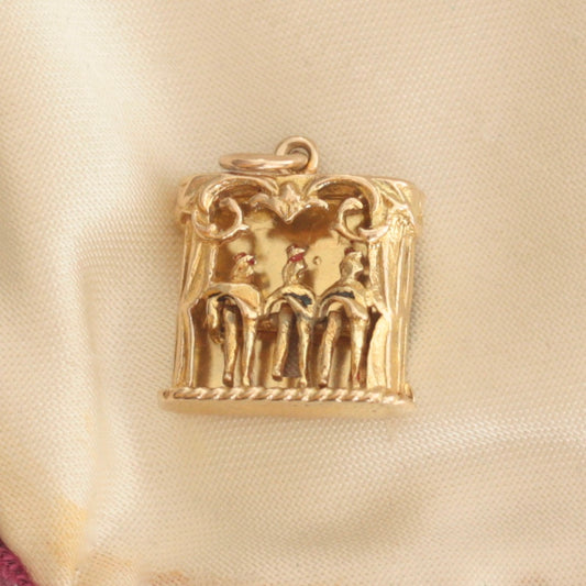 9ct gold can can dancer charm