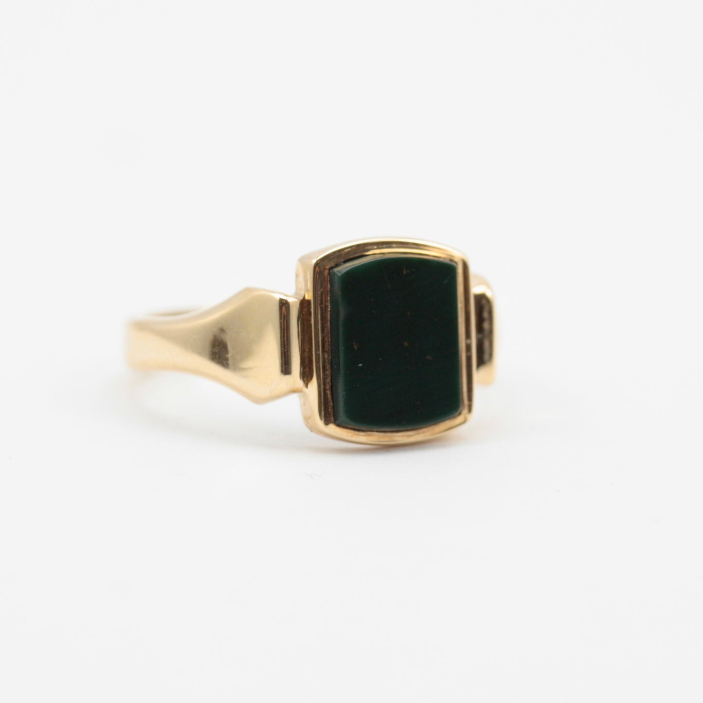 Vintage 9ct Gold Bloodstone Signet Ring, 1965