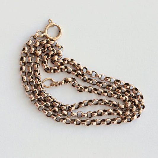 antique 9ct gold belcher chain