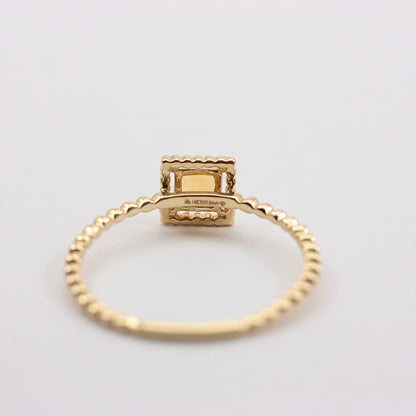 Dainty 14ct Gold Citrine Solitaire Ring