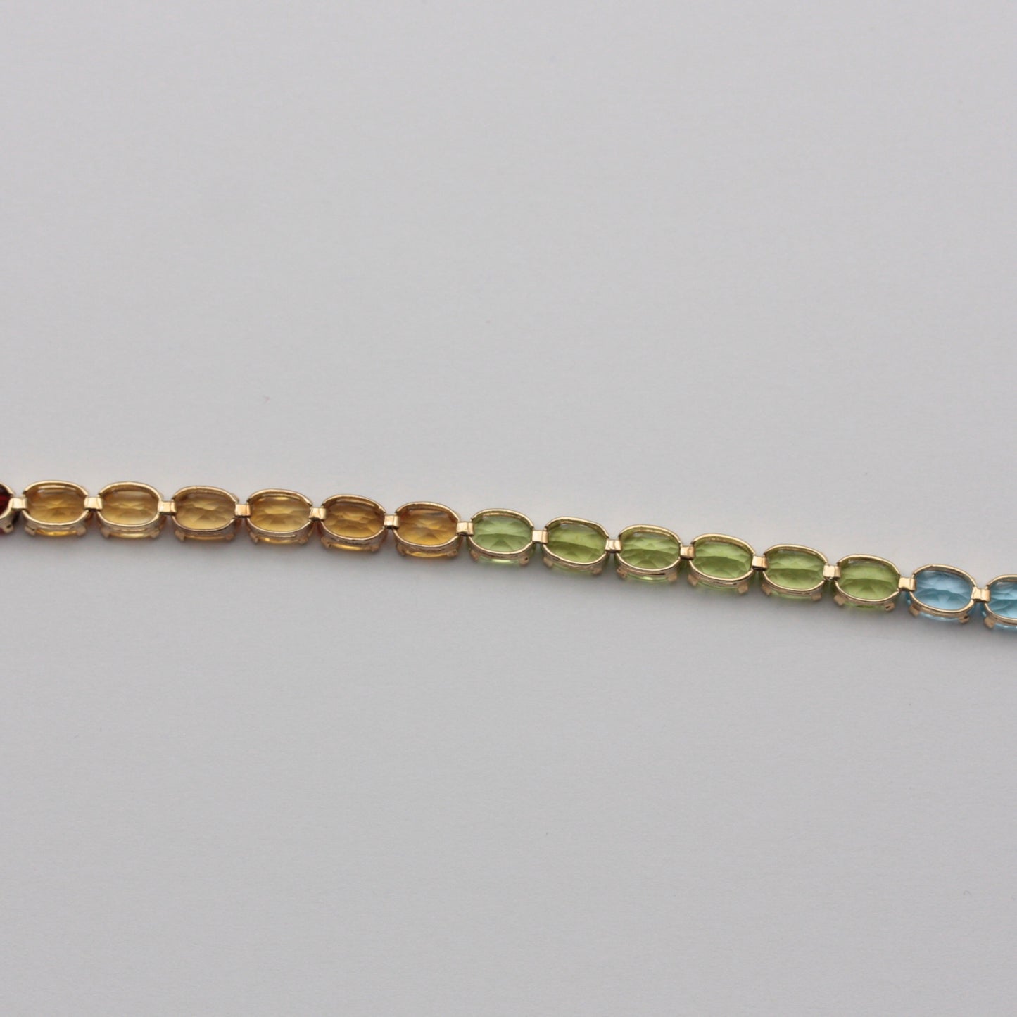 Vintage 9ct Gold Rainbow Gemstone Bracelet, 1998