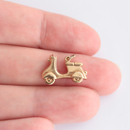 Vintage 9ct Gold Scooter Charm, 1959