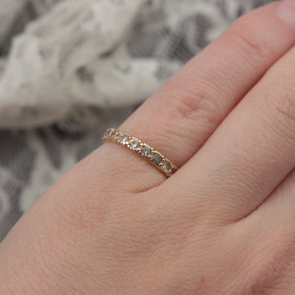 Vintage 9ct Gold Colourless Quartz Eternity Ring, 1970s