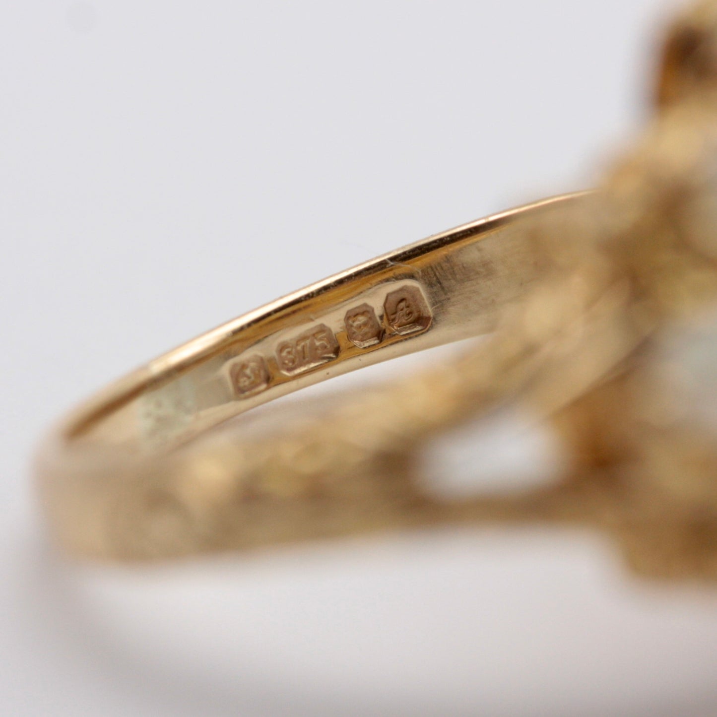 Vintage 9ct Gold Opal and Amethyst Cluster Ring, 1975