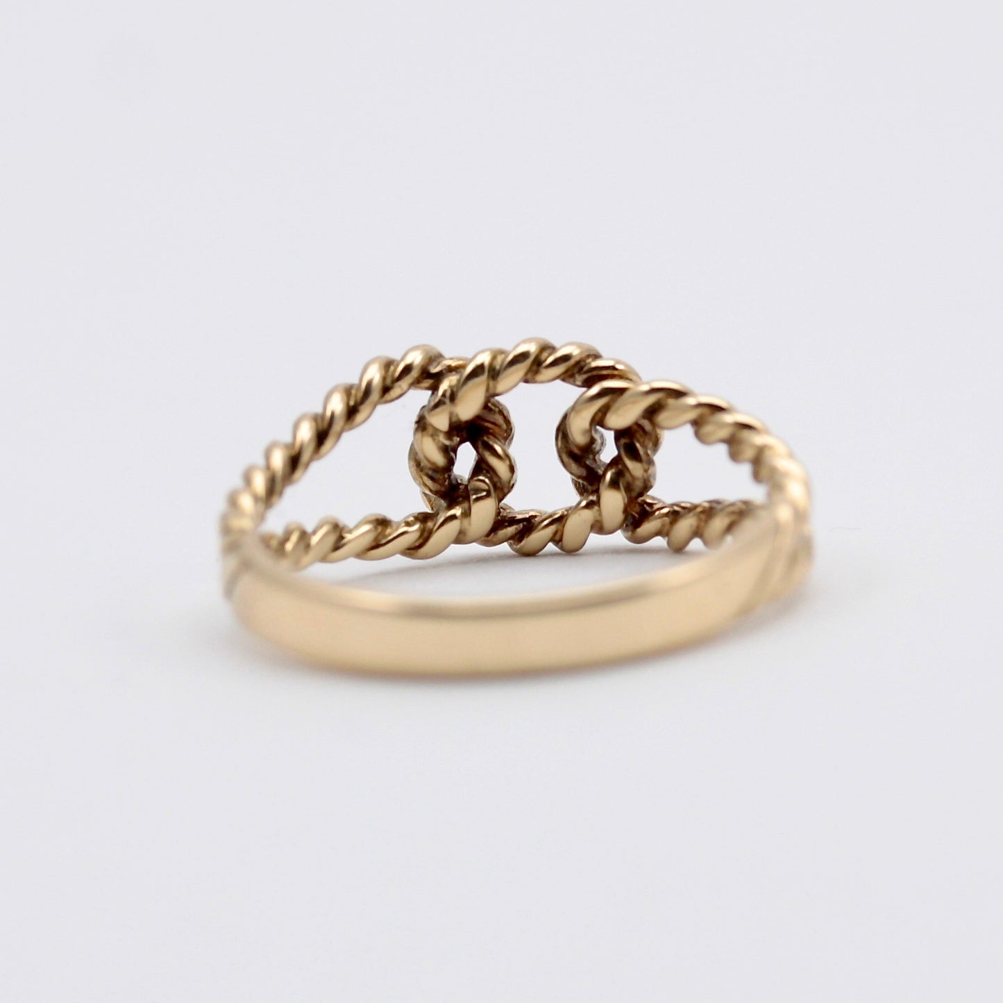 Vintage 9ct Gold Rope Knot Ring, 1978