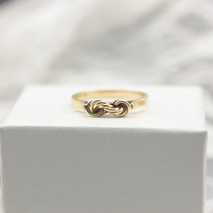 Vintage 14ct Yellow Gold Knot Front Ring, 14K Gold, Size M 1/5