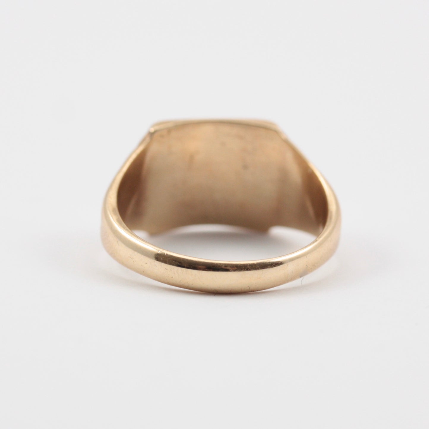 Vintage 9ct Gold Square Signet Ring, 1969