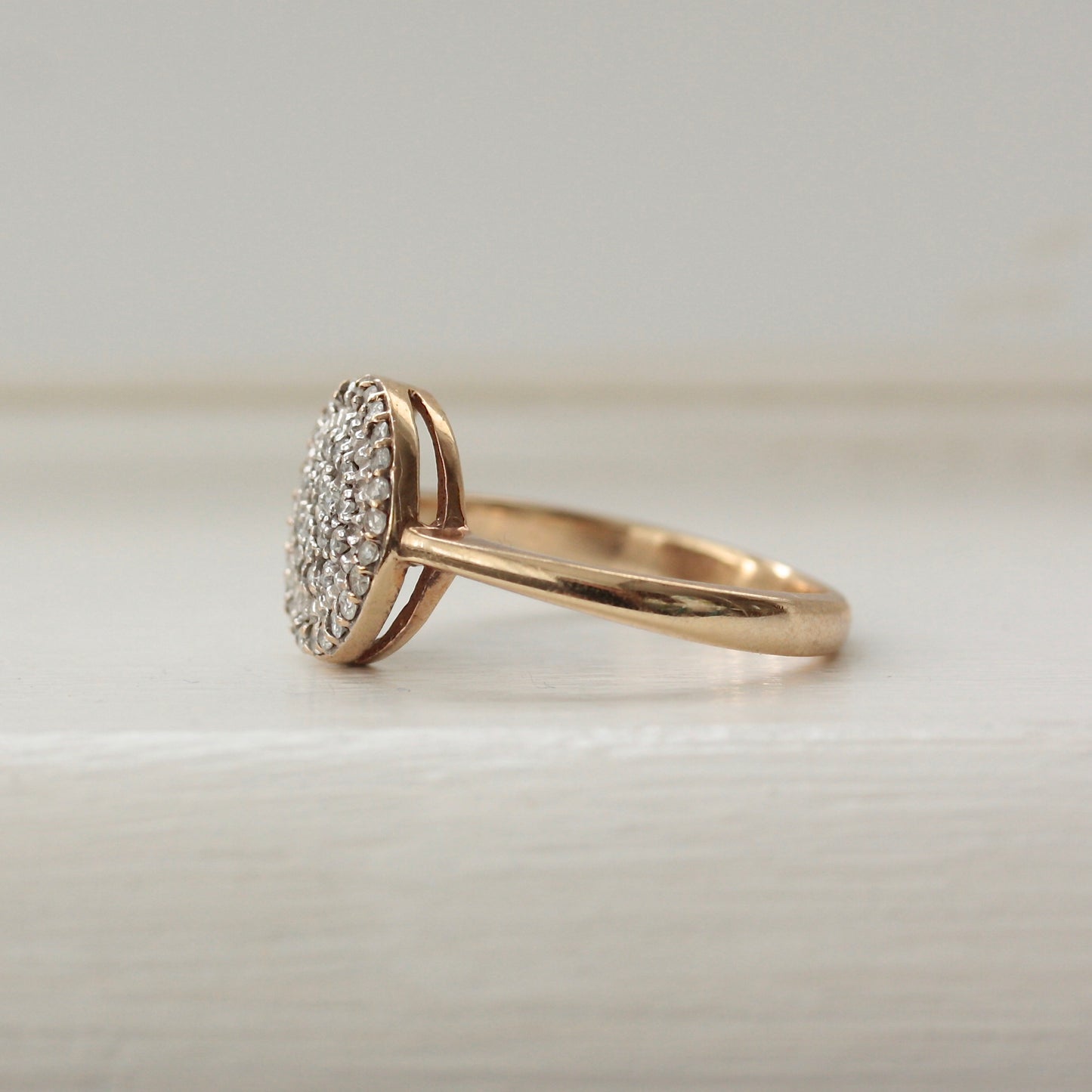 Pre-owned 9ct Yellow Gold and Diamond Target Ring