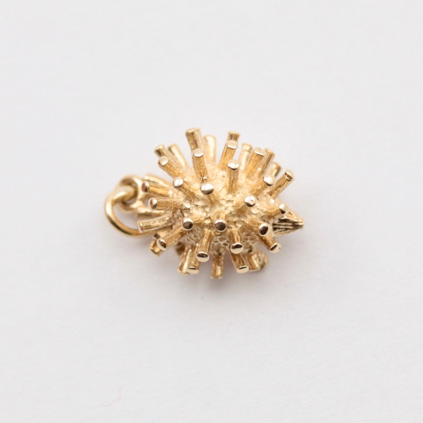 Tiny Vintage 9ct Gold Hedgehog Charm, 1970s