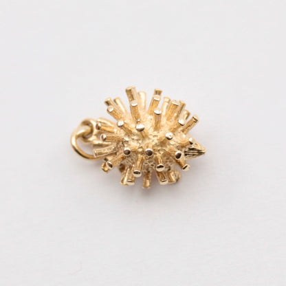 Tiny Vintage 9ct Gold Hedgehog Charm, 1970s