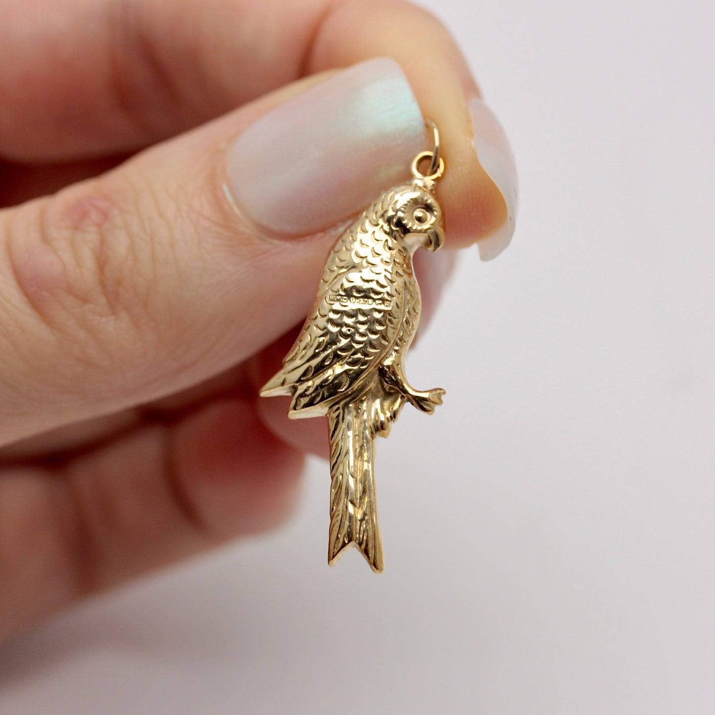 large 1960s parrot charm