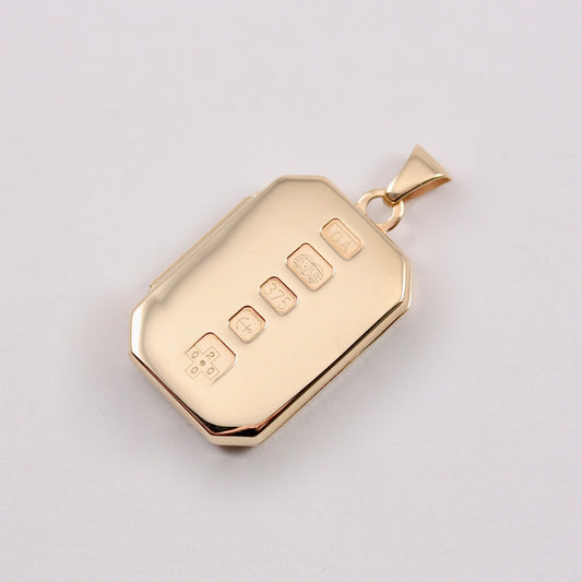vintage 9ct gold ingot locket 2000 millenium hallmarks