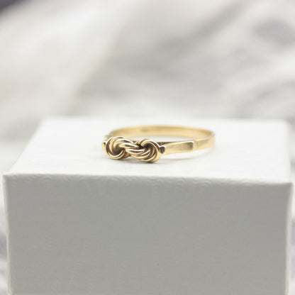 Vintage 14ct Yellow Gold Knot Front Ring, 14K Gold, Size M 1/5