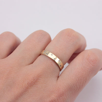 Pre-owned 9ct Gold Diamond Etoile Band Ring, 2002