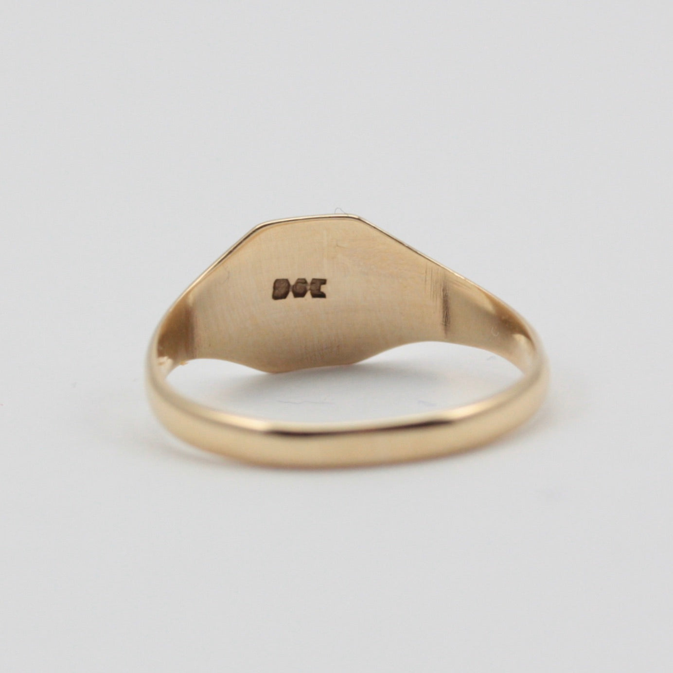 Vintage 9ct Gold Square Signet Ring, Small