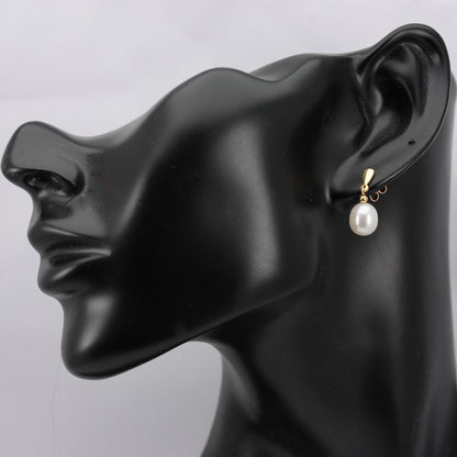 Pre-owned 18ct Gold Freshwater Pearl Dangle Earrings