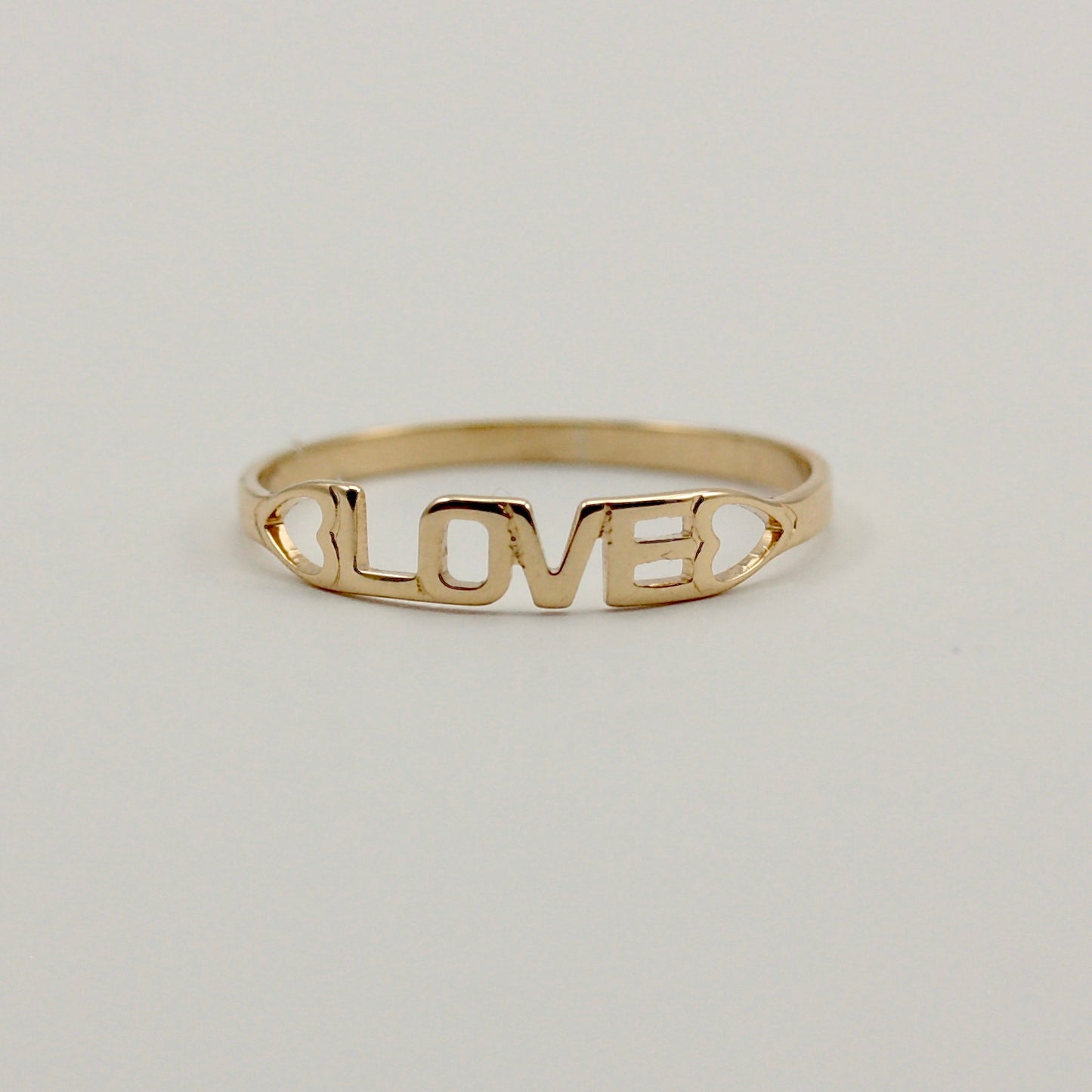 Dainty Vintage 9ct Gold 'LOVE' Ring