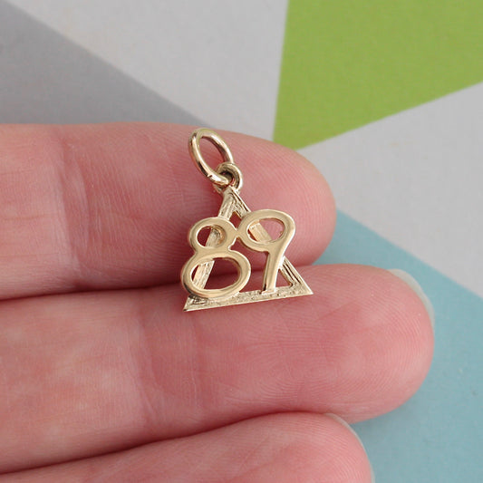 Vintage 9ct Yellow Gold Year '89 Charm