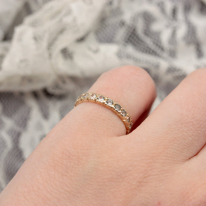 Vintage 9ct Gold Colourless Quartz Eternity Ring, 1970s