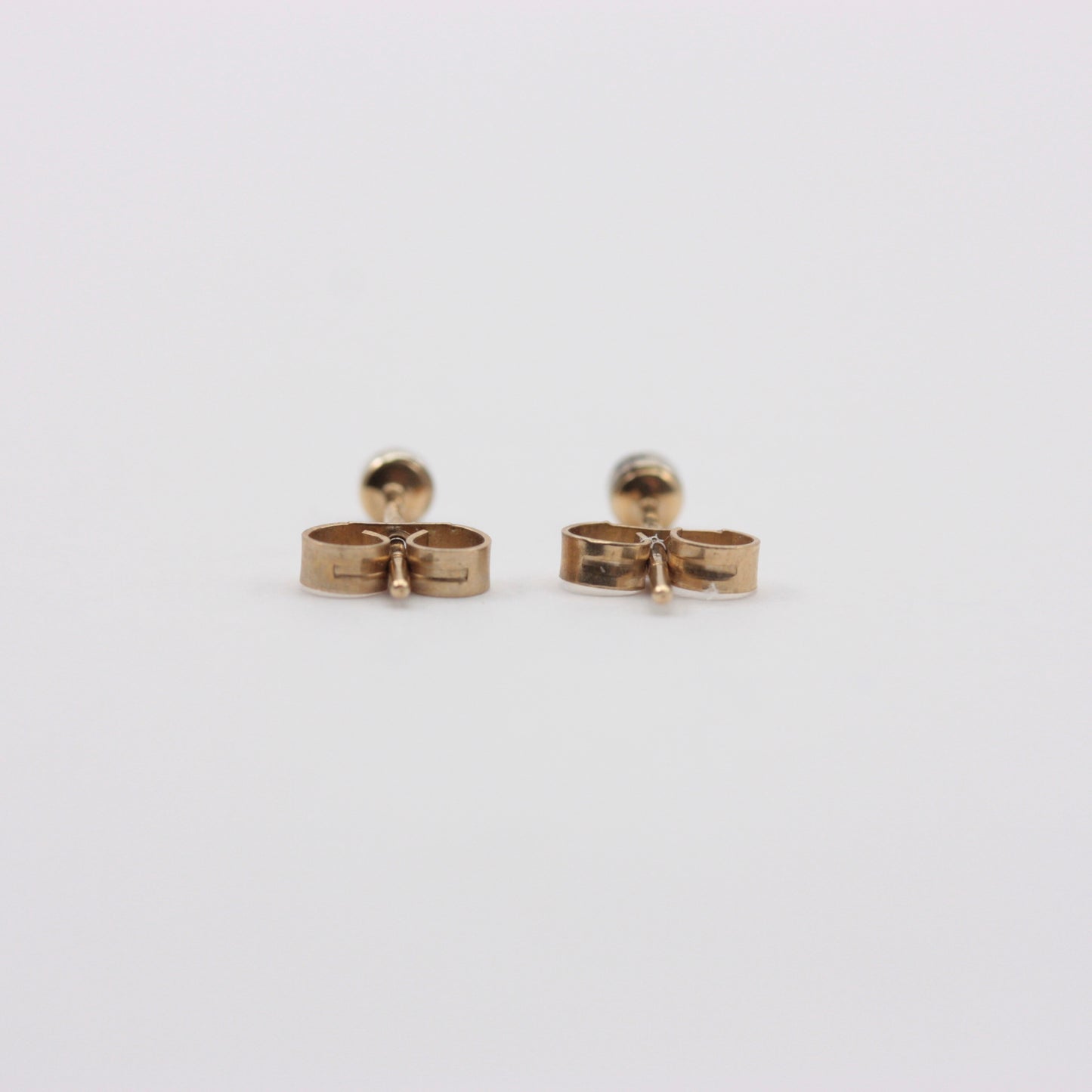 Vintage Tiny 9ct Gold Diamond Stud Earrings, 1981, 2.5mm