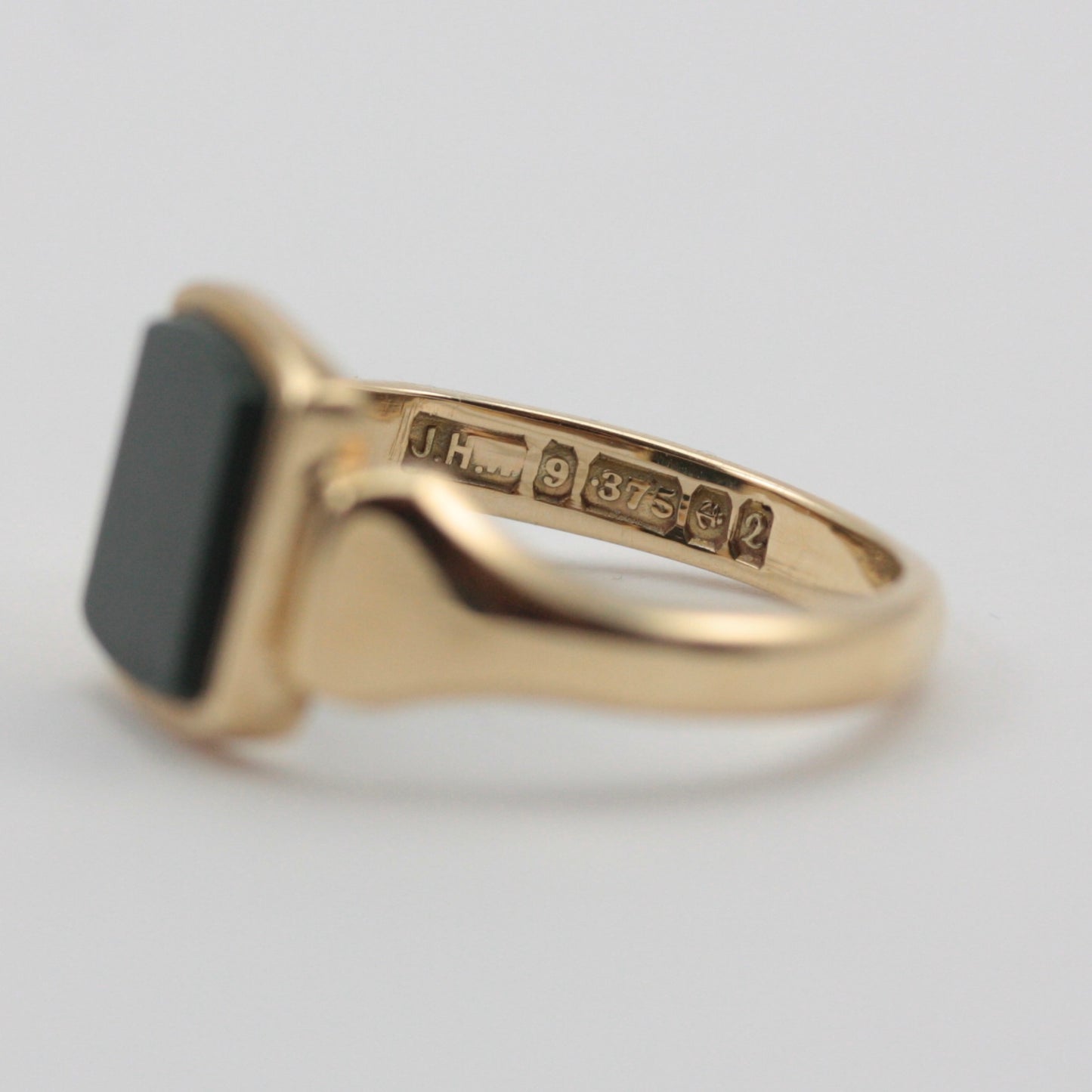 Vintage 9ct Gold Bloodstone Signet Ring, 1965