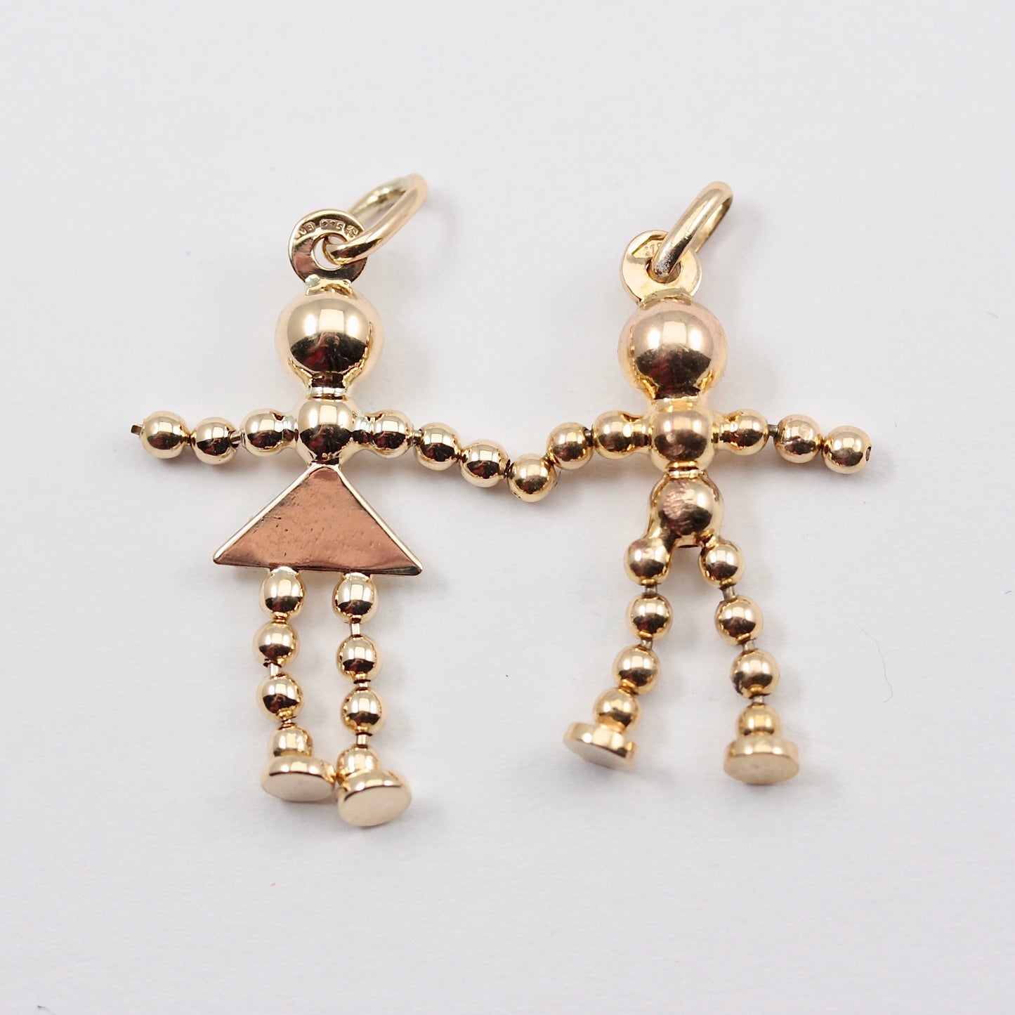 Vintage 9ct Gold Ball Chain Girl, 1990, Unoaerre