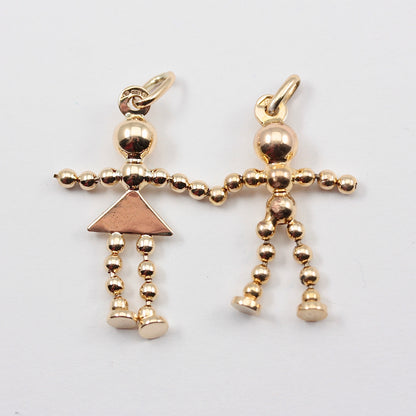 Vintage 9ct Gold Ball Chain Girl, 1990, Unoaerre