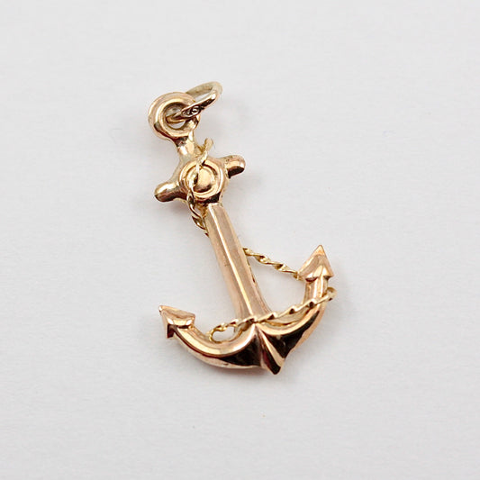Vintage 9ct Gold Anchor Charm / Pendant