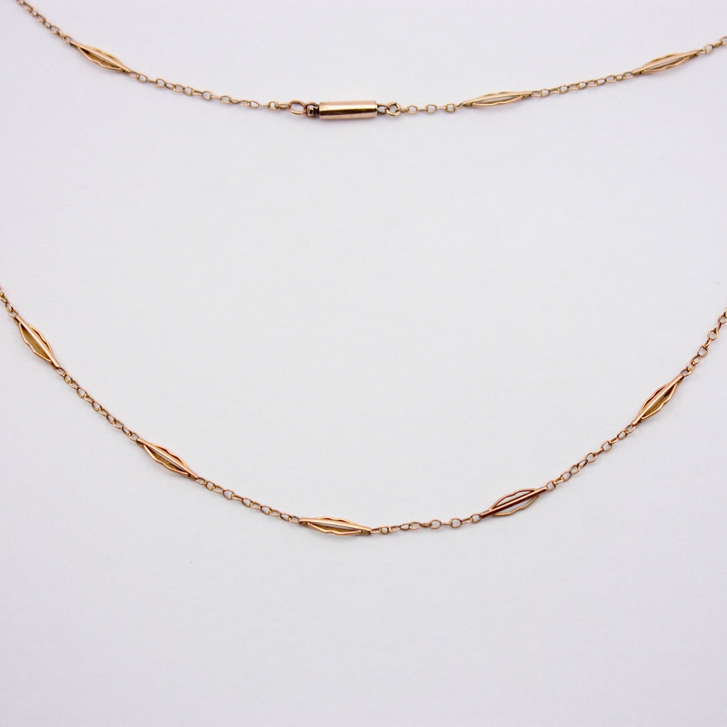 Delicate Antique Yellow Gold Fancy Link Necklace