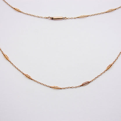 Delicate Antique Yellow Gold Fancy Link Necklace