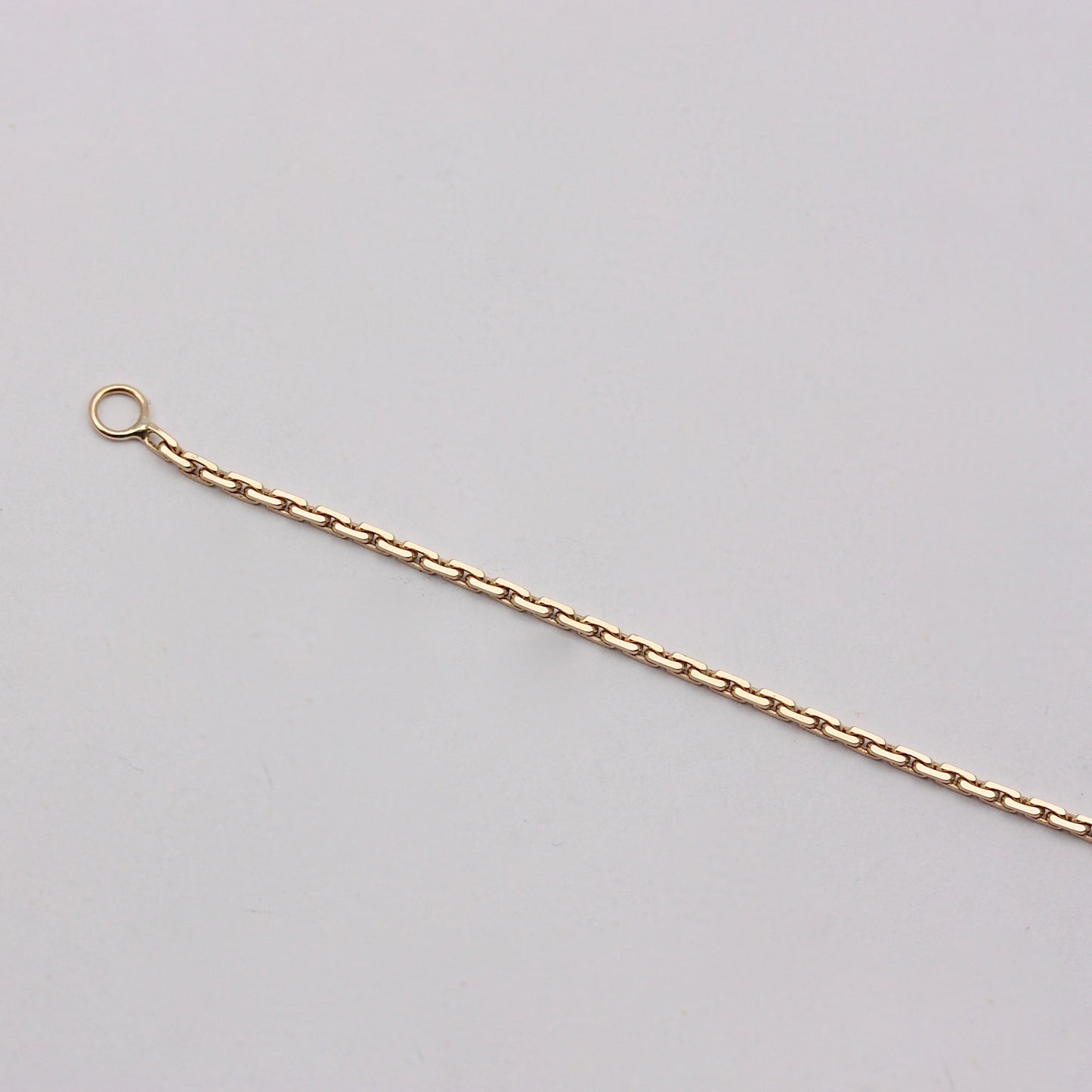 Vintage 9ct Gold Diamond Cut Rectangle Link Bracelet, 7.25 inches, 1983