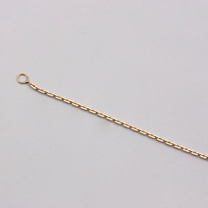 Vintage 9ct Gold Diamond Cut Rectangle Link Bracelet, 7.25 inches, 1983