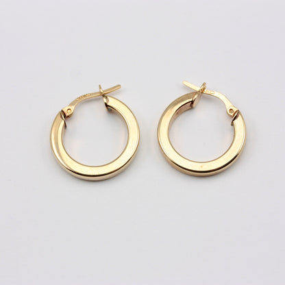 Pre-owned 9ct Gold Plain Hoop Earrings, 2002