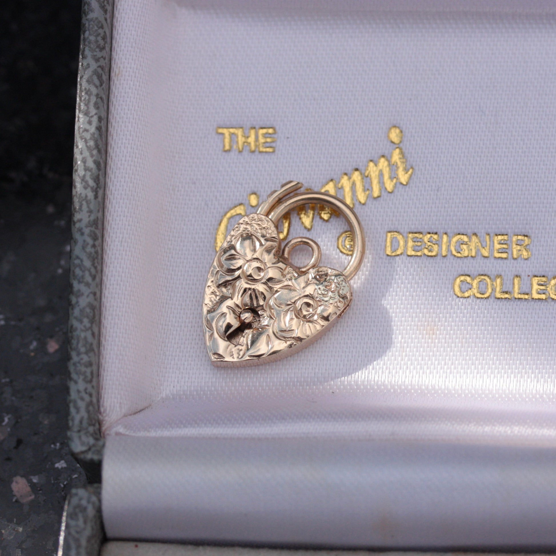 heart padlock charm