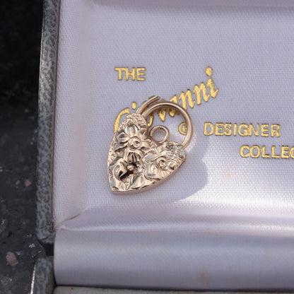 heart padlock charm