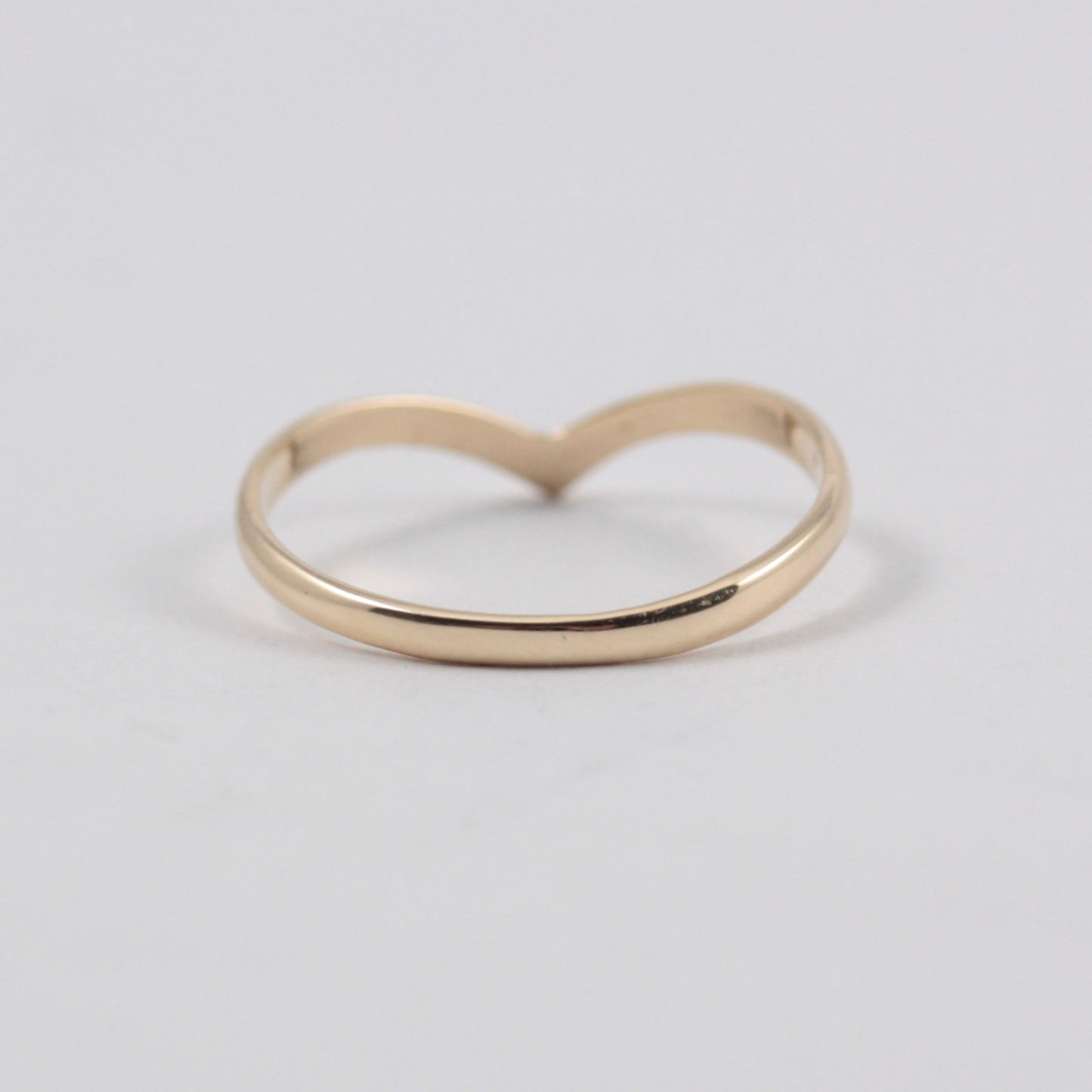 Dainty Vintage 9ct Gold Wishbone Ring, 1988