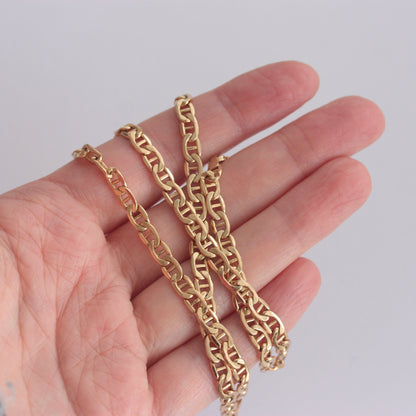 Pre-owned 9ct Gold Anchor Chain Necklace, 20 Inches