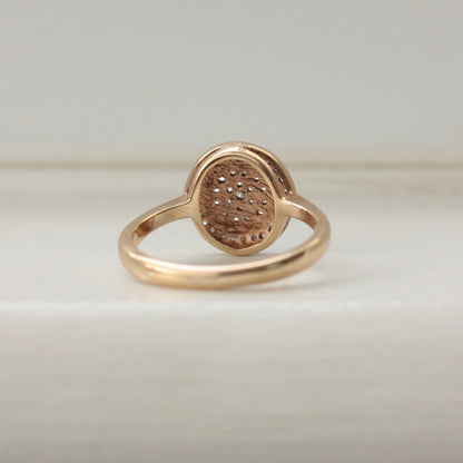 Pre-owned 9ct Yellow Gold and Diamond Target Ring