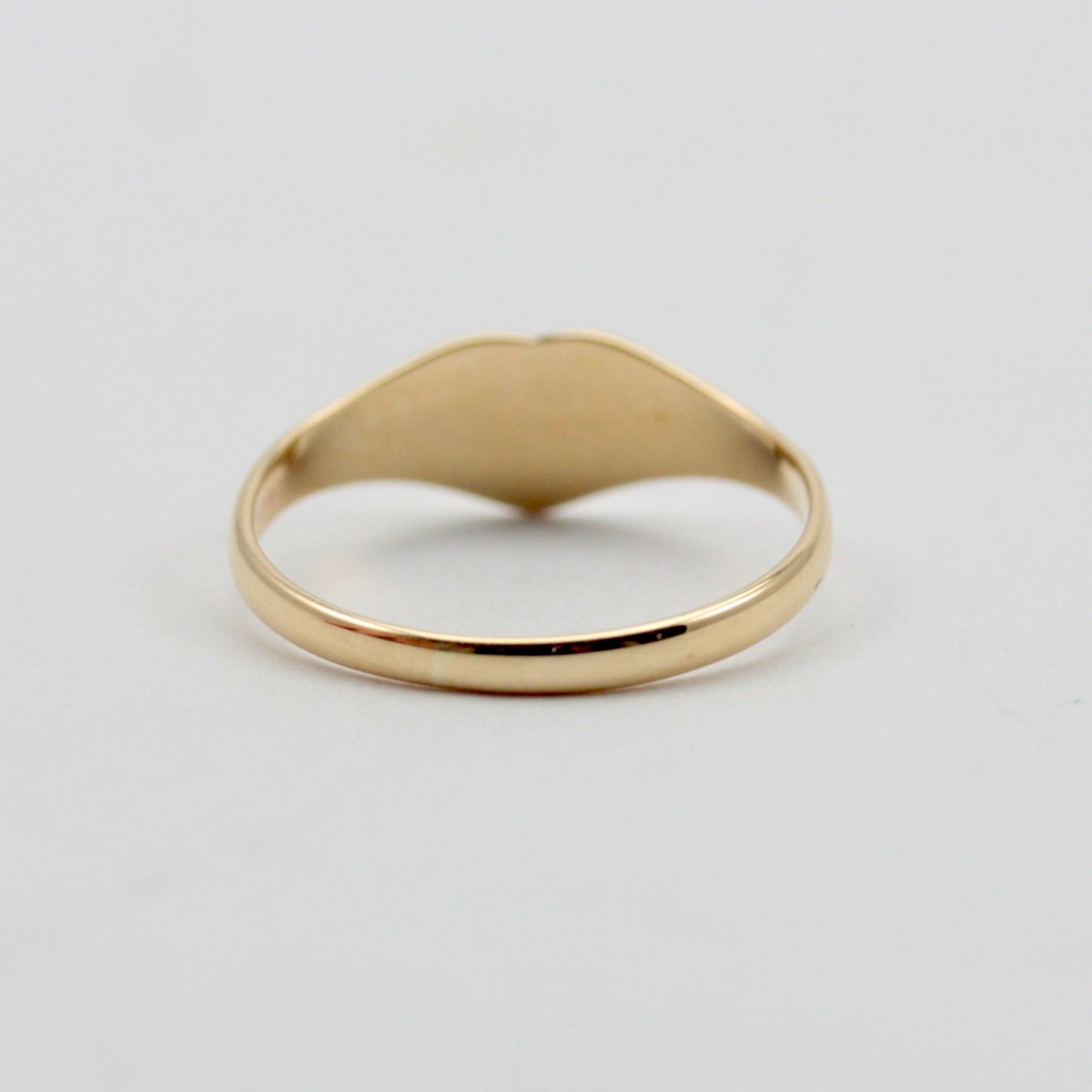 Vintage 9ct Gold Heart Signet Ring, Small