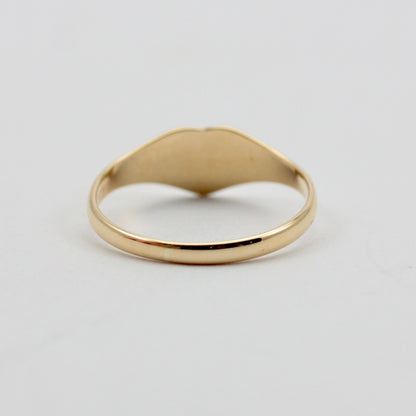 Vintage 9ct Gold Heart Signet Ring, Small